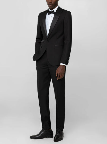 Black Peak Lapel Ticket Pocket Tuxedo