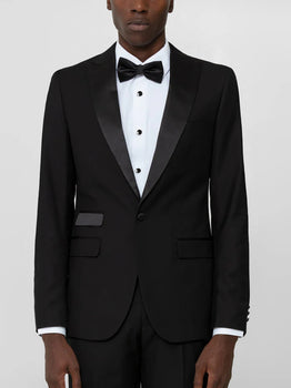 Black Peak Lapel Ticket Pocket Tuxedo