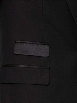 Black Peak Lapel Ticket Pocket Tuxedo