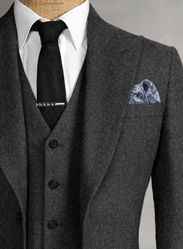 Mens Great Gatsby Outfit - 1920s Gangster Outfit Look in Charcoal
