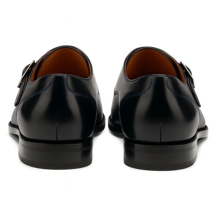 Pego Monk Strap  Blue By Mezlan Made In Spain Brand