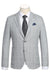 "Pelago Men's Half Canvas Light Grey & White Windowpane Plaid Sport Coat Blazer"