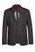 Pelago Men's Slim Charcoal Gray Windowpane Plaid Sports Coat Blazer