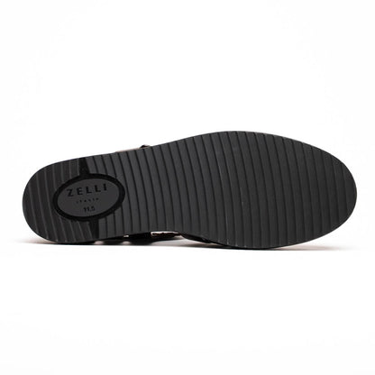 Zelli Pesca Woven Calfskin Fisherman Sandal in Brown