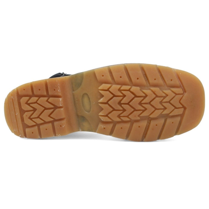 Petatillo Square Toe Double Density Work Boots Black with Double Zipper