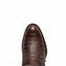 Marco Di Milano Phoenix Aged Brown Caiman Crocodile Round Toe Cowboy Boots
