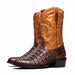 Marco Di Milano Phoenix Aged Maple Caiman Crocodile Round Toe Cowboy Boots