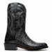 Marco Di Milano Phoenix Black Caiman Crocodile Round Toe Cowboy Boots