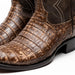 Marco Di Milano Phoenix Stone Brown Caiman Crocodile Round Toe Cowboy Boots