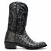 Marco Di Milano Phoenix Stone Gray Caiman Crocodile Round Toe Cowboy Boots
