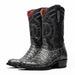 Marco Di Milano Phoenix Stone Gray Caiman Crocodile Round Toe Cowboy Boots
