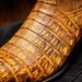 Marco Di Milano Phoenix Mustard Brown Caiman Crocodile Round Toe Cowboy Boots