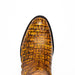 Marco Di Milano Phoenix Mustard Brown Caiman Crocodile Round Toe Cowboy Boots