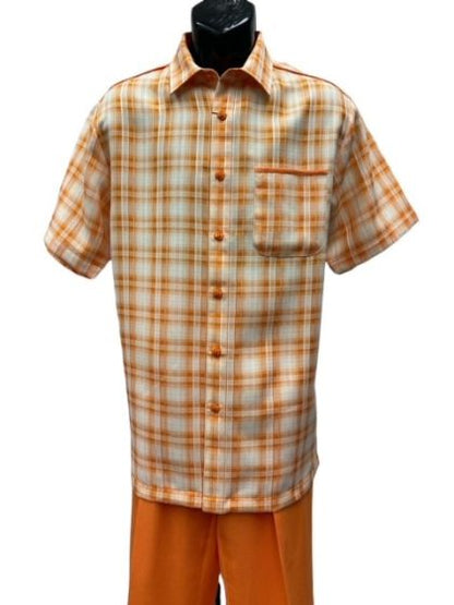 Mens 2 Piece Walking Suit - Textured Plaid