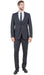 Stretch Fabric 4 Way Slim Fitted Mens Suit in Color Grey Peak Lapel One Button Vested 3 Piece