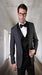 Prom ~ Wedding 1920s Tuxedos Colored Suit With Black Vest And Black Suit 3 Pieces