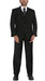 Men's Stylish Black 1 button suits vest peak lapel suits pleated pants