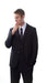 West End Men'S Young Look Slim Fit Black Vested Suit