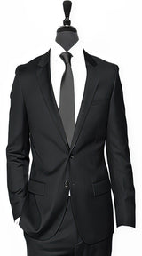 Alberto Nardoni Black 3 Pieces Summer Linen Wedding/Groom/Groomsmen Suit Jacket & Pants & Suit 2 Buttons Suit - Mens Linen Suit