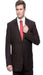 Mens Three Piece Suit - Vested Suit Tailored Modern Fit Suits 2-Button Flat Front Black Suit