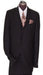 Men's 2 Button Black Regular Basic Cut Flat Front Pants Three Piece Suit