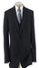 Men's 2 Black Wool three piece suit with Pleated Trousers