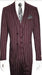 Mens Two Button Notch Lapel Burgundy Suit