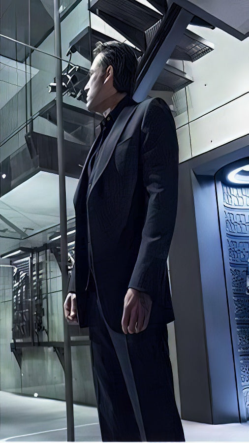 Batman V Superman Bruce Wayne Men's Black Peak Lapel Vested Wool Blend Suit - Image 10