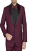 Men'S 1 Button Black And Burgundy ~ Wine ~ Maroon Suit Tuxedo Peak Lapel Suit Dinner Jacket Black Lapel Burgundy Tuxedo