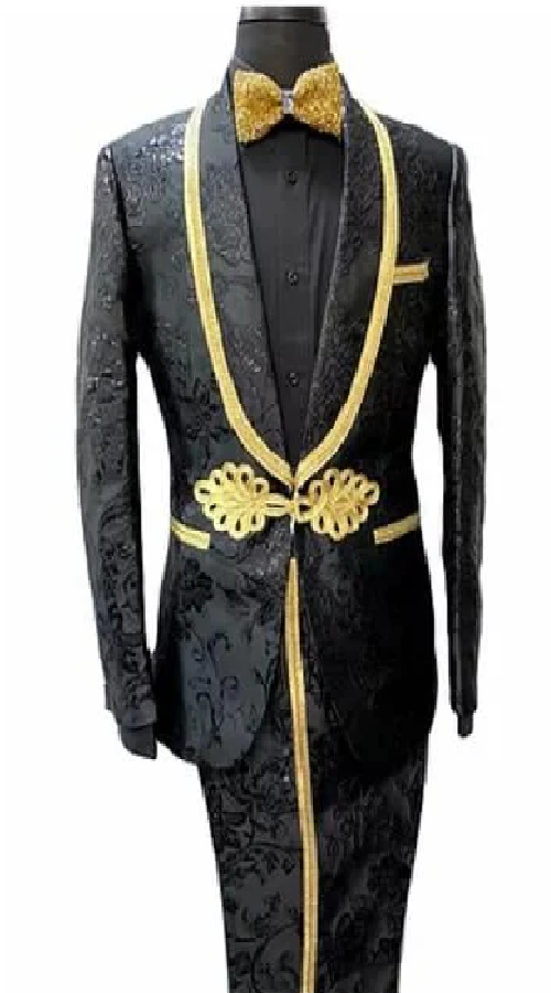 Black and Gold Suit - Paisley Suit - Image 9