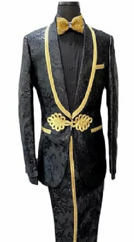 Black and Gold Suit - Paisley Suit - Image 9