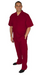 Linen Walking Suit Burgundy Men's Leisure Suit