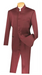 Wedding Groom Suit - Prom Tuxedo Suit - No Collar Weddig Tuxedo - Burgundy