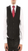 Men's Black 5 ButtonClassic Fit Fully Lined Vest