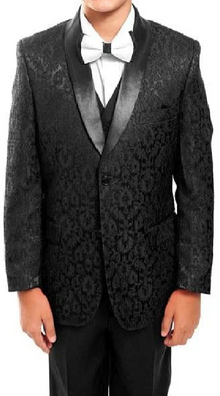 Kids ~ Children ~ Boys ~ Toddler Suit Kids Sizes Tuxedo Black Vested Suit Perfect For Toddler Suit Wedding Attire Outfits