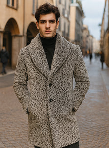 Leopard Faux Fur Pimp Coat – 1920s Gangster Full Length Vintage Jacket