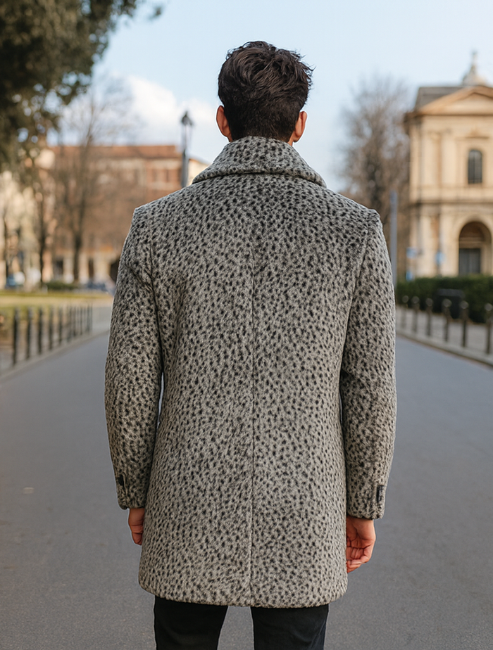 Leopard Faux Fur Pimp Coat – 1920s Gangster Full Length Vintage Jacket - Image 2