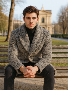 Leopard Faux Fur Pimp Coat – 1920s Gangster Full Length Vintage Jacket