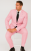 Pink Big and Tall Linen Suit