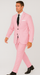 Pink Big and Tall Linen Suit