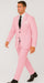 Pink Big and Tall Linen Suit