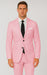 Pink Big and Tall Linen Suit
