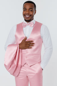 Mens Modern Fit Shiny Sharkskin Suit in Purple