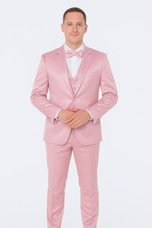 Pink Satin Tuxedo Set – Stylish 4-Piece for Weddings & Proms