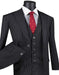 1920s Mens Suit - 1920s Mens Outfit - 1920s costume  Bold Pinstripe Suit in  Black Big and Tall Prom Tuxedos