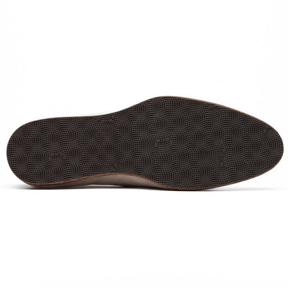 Zelli Pisa Italian Suede Hand-Woven Loafer Stone (16-696-STN)