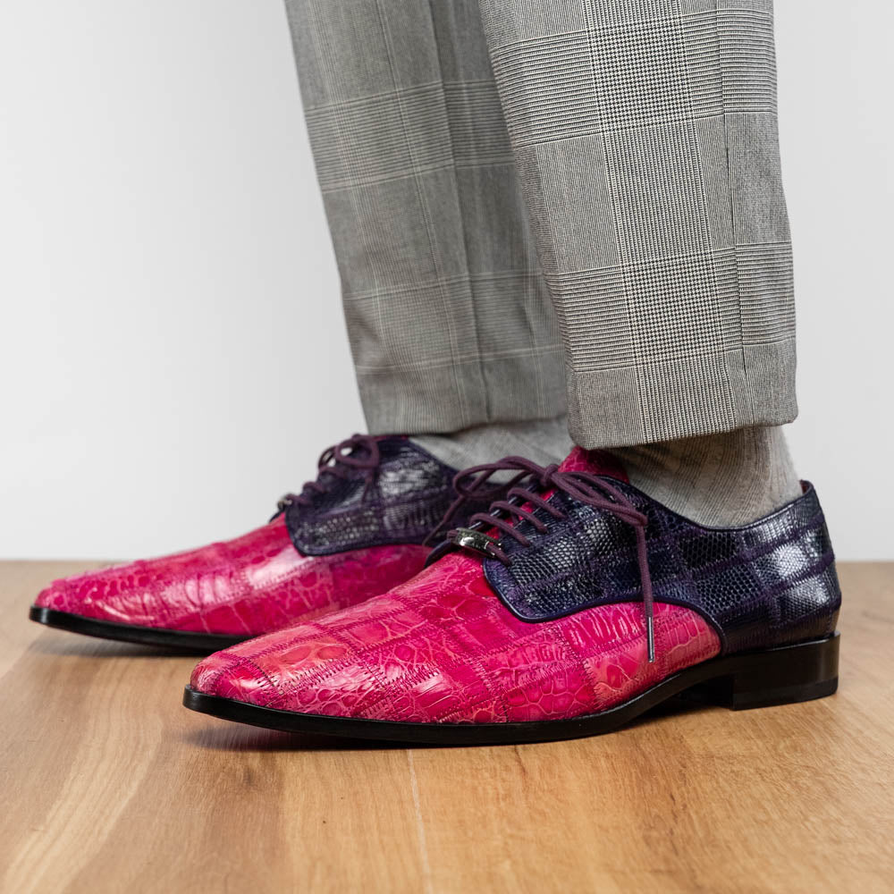 Marco_Di_Milano Pissa: Pink Purple Leather Loafers