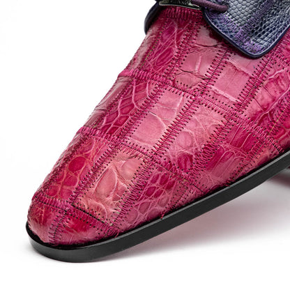 Marco_Di_Milano Pissa: Pink Purple Leather Loafers