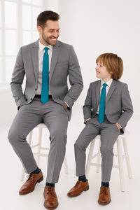 plaid-pattern-father-dad-and-son-matching-suit