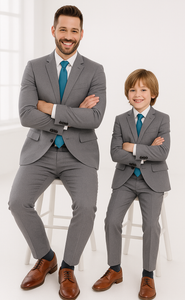 plaid-pattern-father-dad-and-son-matching-suit